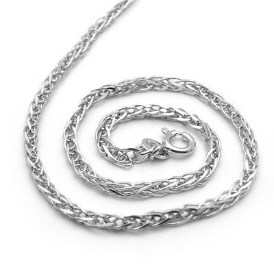 18寸丝花纯银项链