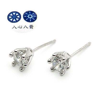 镶锆纯银耳钉