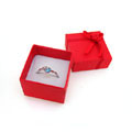 喜庆大红色4X4方形戒指盒饰品包装盒