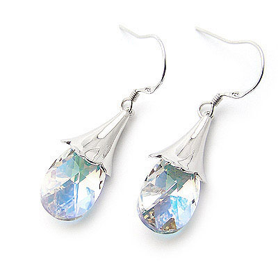 茄子水晶耳环-饰品批发|银饰批发|韩饰批发|藏饰