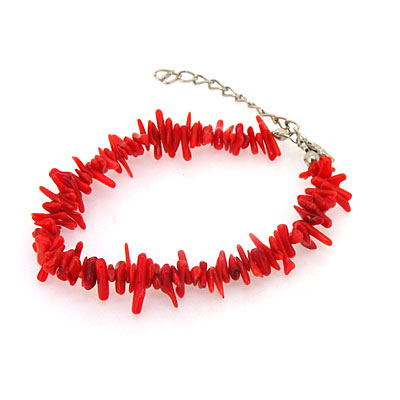 红色珊瑚手链/珊瑚饰品批发