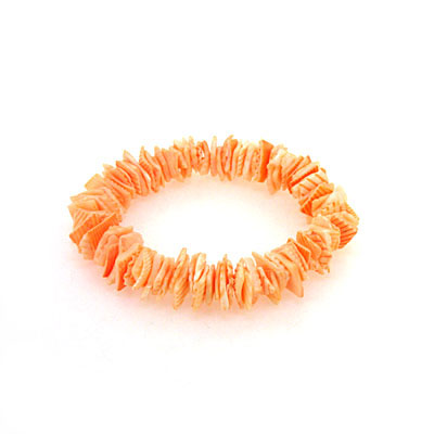 橙色贝壳片手链