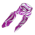 白色紫条大丝巾