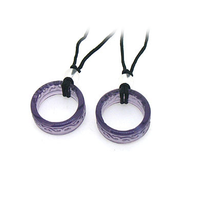 紫水晶情侣戒指项链