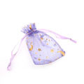 紫色星星月亮纱网小饰品袋