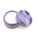 淡紫色丝绸布圆形戒指盒/厂家直销手饰盒批发