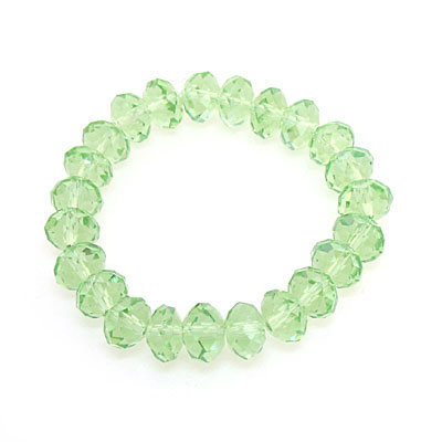 10厘草绿色人造水晶珠子手链饰品