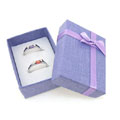 深紫色情侣戒指礼品包装盒
