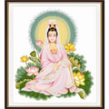 莲花观音十字绣中格50*55cm
