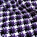 千鸟格紫白相间格子围巾大三角巾