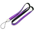 韩国流行超长版手机挂脖项链绳紫色款