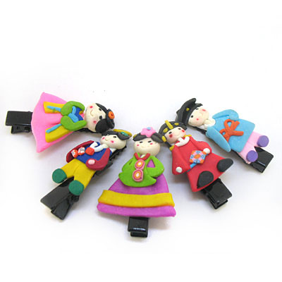 个性韩服卡通儿童头饰品/小娃娃牛角夹BB夹发卡