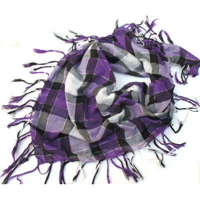 暖和大格子围巾方巾流梳款可做批肩紫色