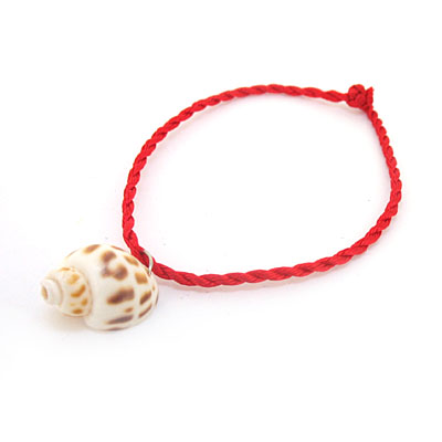 海螺贝壳饰品/东风螺红绳海螺手链