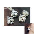 韩国饰品流行水晶仿珍珠镶钻耳钉