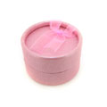 粉色系丝绸布蝴蝶结圆形戒指礼品包装盒