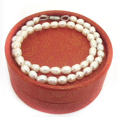 椭圆型淡水珍珠不规则天然珍珠项链饰品