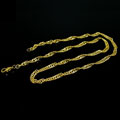 18寸金色水波项链闪亮保色金饰品配链