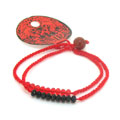 黑红经典配4mm水晶珠手编红绳手链
