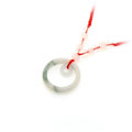 天然玉石戒指项链玉圈红绳项链