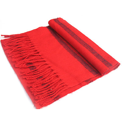 大红色围巾男女士仿羊绒休闲围巾
