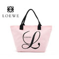 Loewe潮牌粉色帆布手提手拎包/浪漫女人心淡粉小便当包