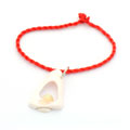 海洋贝壳片中二片红绳手链/热卖2元贝壳饰品